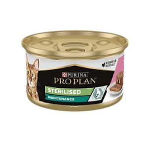 کنسرو گربه عقیم شده پروپلن با طعم ماهی سالمون و تن Proplan Sterilised Cat Food وزن 85 گرم